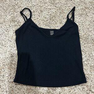SHEIN Black Ribbed Cami Top
